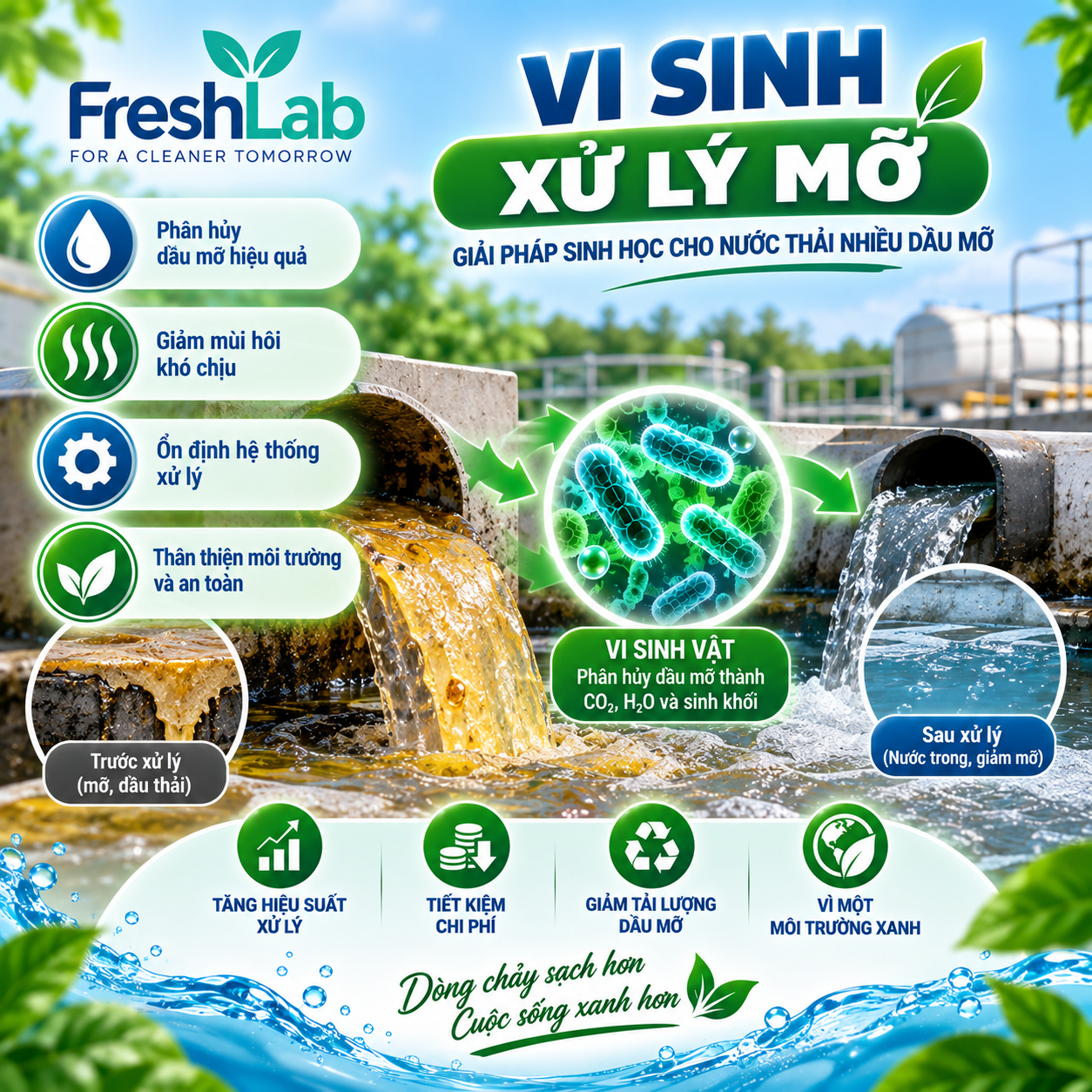 Vi sinh xử lý mỡ